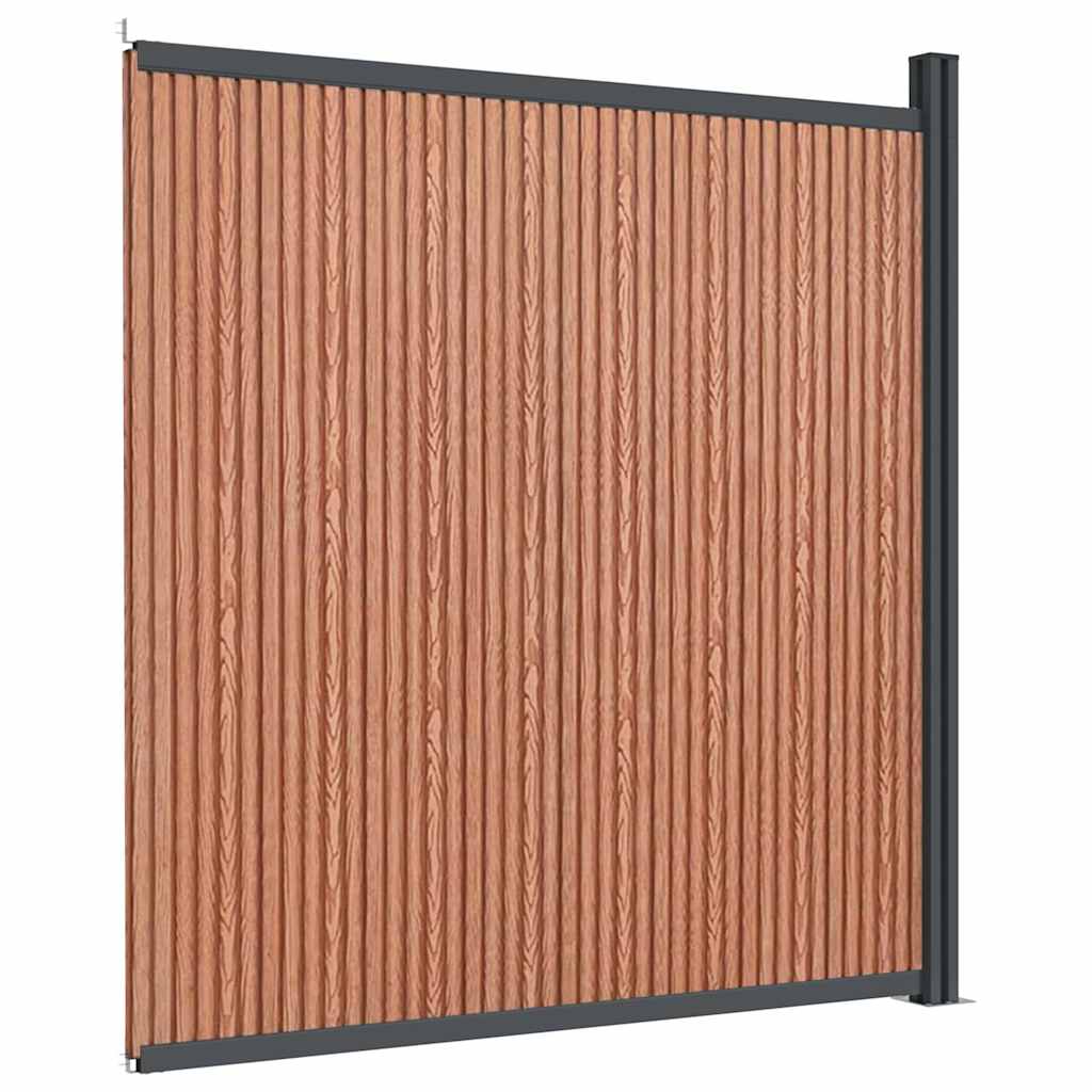 Vidaxxl panneau de clôture 173x186 cm hkc marron