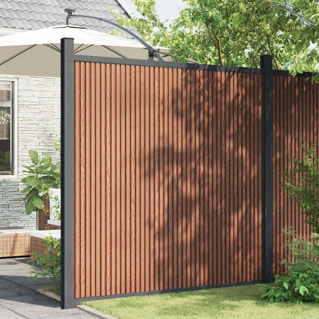 Vidaxxl panneau de clôture 173x186 cm hkc marron