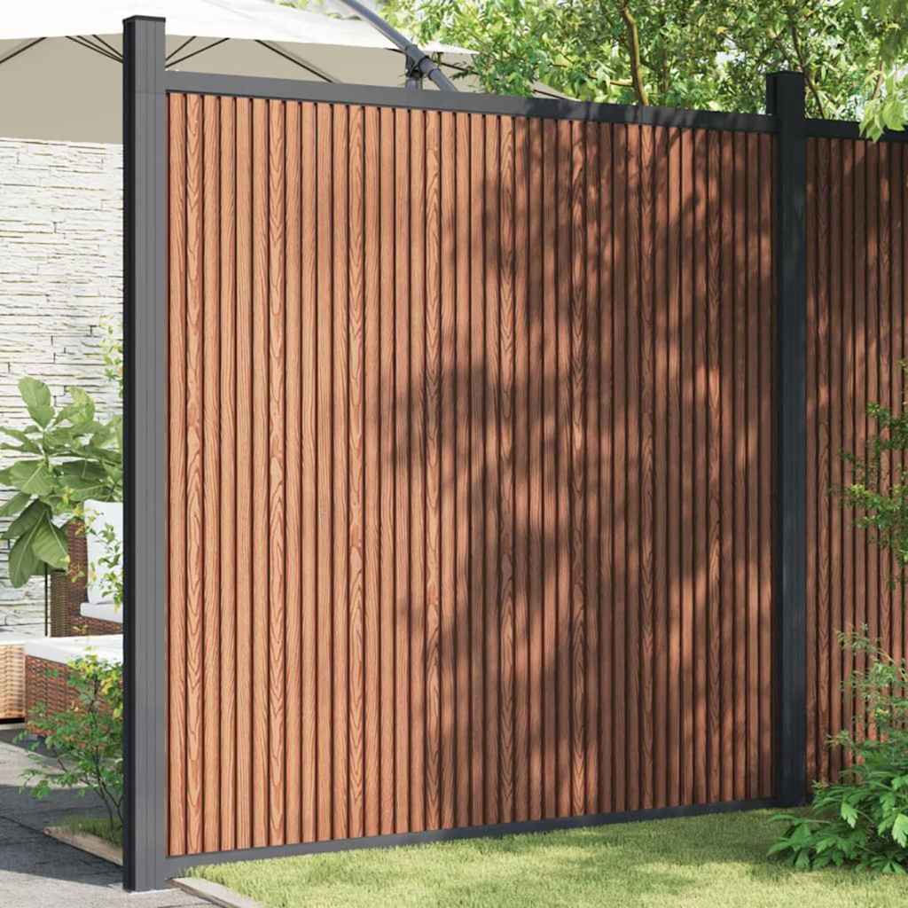 Vidaxxl panneau de clôture 173x186 cm hkc marron