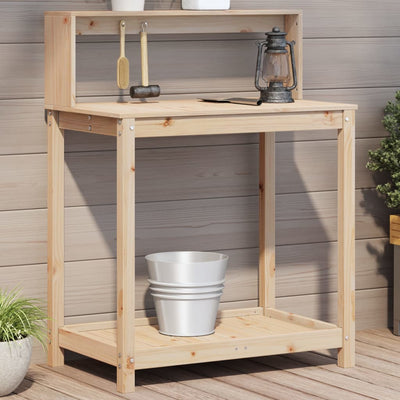 Tableau Vidaxl Botto avec étagères 82.5x50x109.5 cm Pine solide