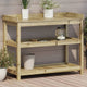 Vidaxx table d'empotage avec étagères 108x45x86,5 cm bois imprégné