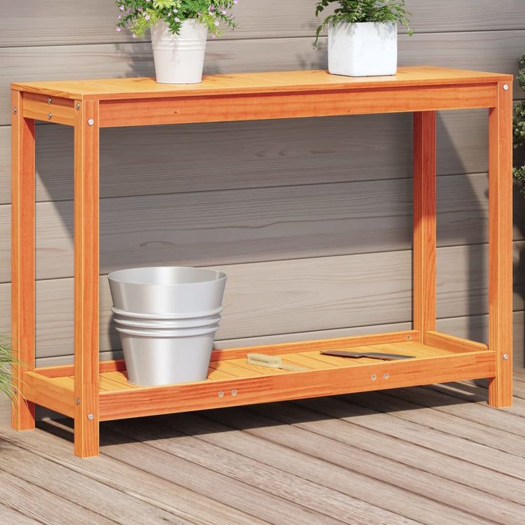 Tableau de Vidaxl Botto avec étagère 108x35x75 cm en pin massif brun