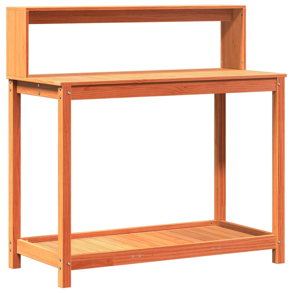 Tableau Vidaxl Botto avec étagères 108x50x109.5 cm Brown en bois
