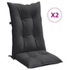 Coussins de chaise vidaxl 2 st arrière haut 120x50x7 cm Tissu mixte anthracite