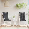 Coussins de chaise vidaxl 2 st arrière haut 120x50x7 cm Tissu mixte anthracite