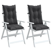 Coussins de chaise vidaxl 2 st arrière haut 120x50x7 cm Tissu mixte anthracite - afbeelding 1