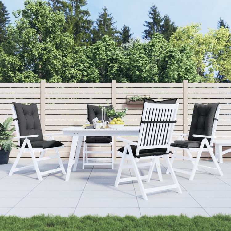 Coussins de chaise vidaxl 4 st arrière haut 120x50x7 cm Tissu mixte anthracite