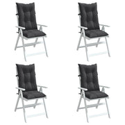 Coussins de chaise vidaxl 4 st arrière haut 120x50x7 cm Tissu mixte anthracite - afbeelding 1