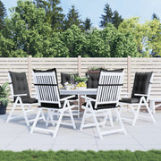 Coussins de chaise vidaxl 6 st dos haut 120x50x7 cm Tissu mixte anthracite - afbeelding 3