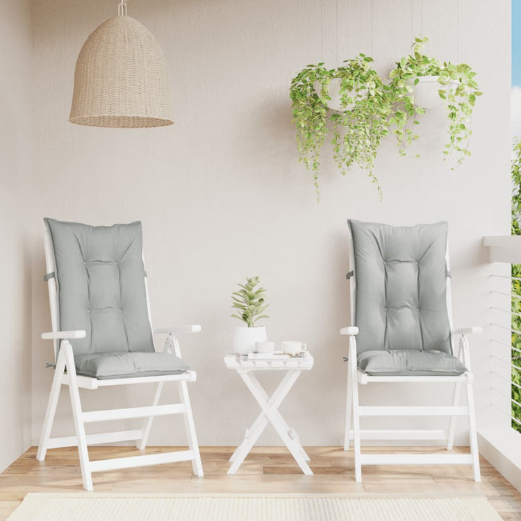 Coussins de chaise vidaxl 2 st arrière haut 120x50x7 cm gris clair
