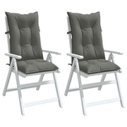 Coussins de chaise vidaxl 2 st arrière haut 120x50x7 cm tissu gris foncé - afbeelding 1