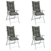 Coussins de chaise Vidaxl 4 st arrière haut 120x50x7 cm tissu gris foncé - afbeelding 1