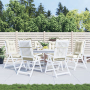 Coussins de chaise Vidaxl 6 st dos haut 120x50x7 cm Crème mélangée en tissu - afbeelding 3
