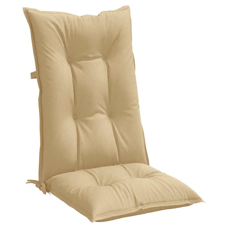 Coussins de chaise vidaxl 2 st arrière haut 120x50x7 cm en tissu mélange beige