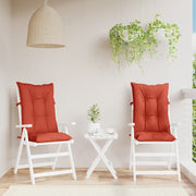 Coussins de chaise vidaxl 2 st arrière haut 120x50x7 cm tissu rouge mélangé - afbeelding 3