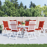 Coussins de chaise vidaxl 6 st arrière haut 120x50x7 cm tissu rouge mélangé - afbeelding 3