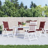Coussins de chaise vidaxl 4 st arrière haut 120x50x7 cm en tissu vin mélangé rouge - afbeelding 3