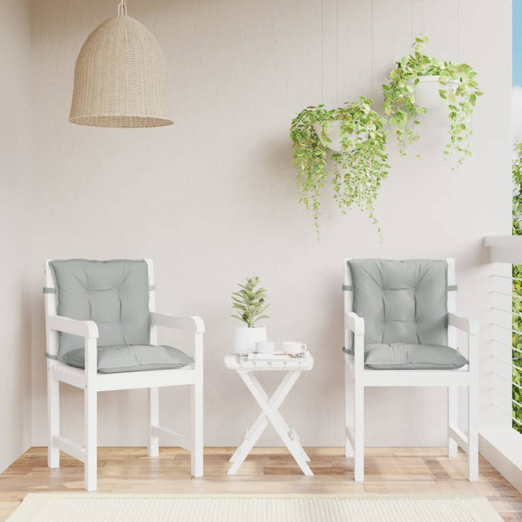Coussins de chaise vidaxl 2 pcs bas arrière 100x50x7 cm gris clair