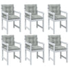 Coussins de chaise vidaxl 6 pcs basses bas 100x50x7 cm gris clair