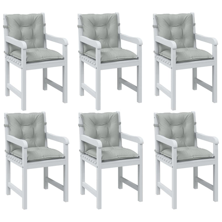 Coussins de chaise vidaxl 6 pcs basses bas 100x50x7 cm gris clair