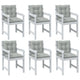 Coussins de chaise vidaxl 6 pcs basses bas 100x50x7 cm gris clair
