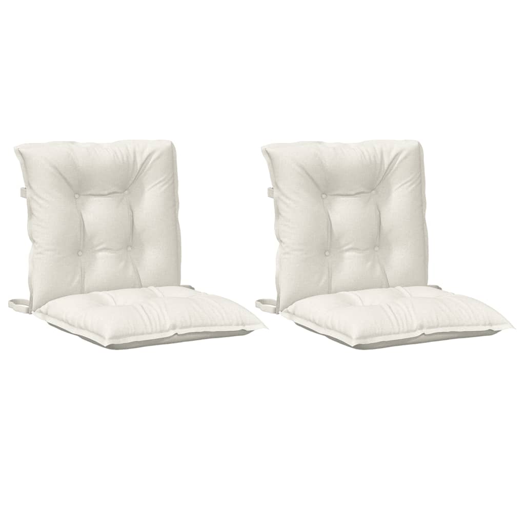 Coussins de chaise Vidaxl 2 pcs basses bas 100x50x7 cm de tissu mélangé