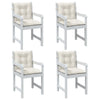 Coussins de chaise Vidaxl 4 pcs basses bas 100x50x7 cm Crème mélangée en tissu