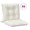 Coussins de chaise Vidaxl 6 pcs basses bas 100x50x7 cm Crème mélangée en tissu