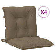 Coussins de chaise vidaxl 4 pcs bas arrière 100x50x7 cm tissu mélangé taupe - afbeelding 2