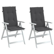 Coussins de chaise vidaxl 2 st arrière haut 120x50x4 cm Tissu mixte anthracite - afbeelding 1