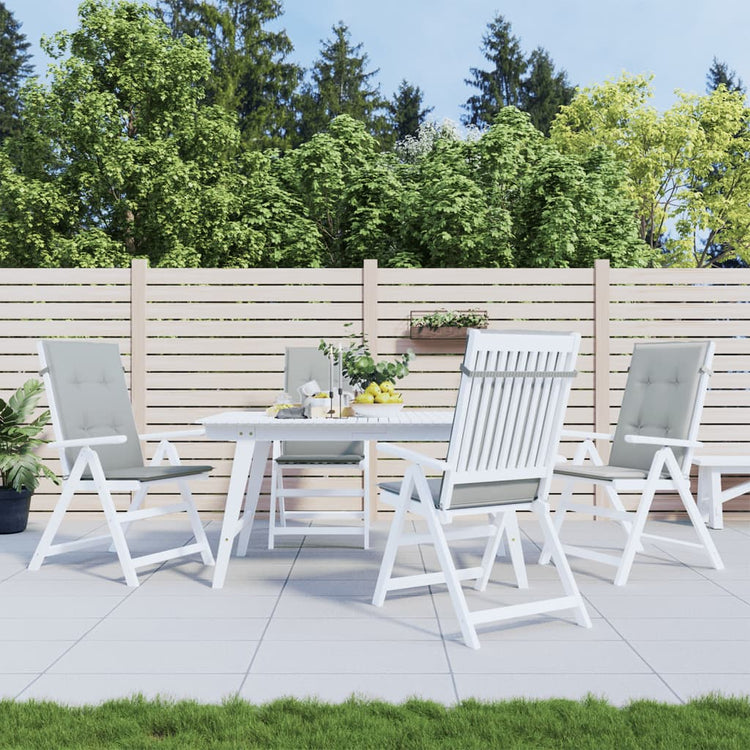 Coussins de chaise vidaxl 4 st arrière haut 120x50x4 cm gris clair