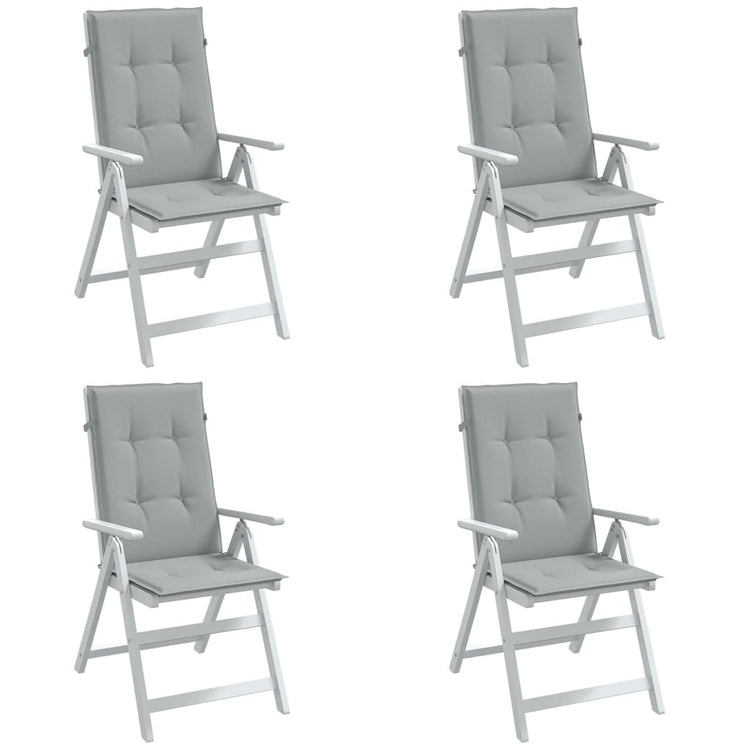 Coussins de chaise vidaxl 4 st arrière haut 120x50x4 cm gris clair