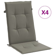 Coussins de chaise vidaxl 4 st arrière haut 120x50x4 cm tissu gris foncé - afbeelding 2