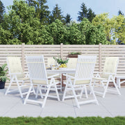 Coussins de chaise Vidaxl 6 st dossier haut 120x50x4 cm Crème mélangée en tissu - afbeelding 3