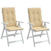 Coussins de chaise Vidaxl 2 ST Haut arrière 120x50x4 cm en tissu mixte beige - afbeelding 1