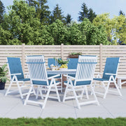 Coussins de chaise vidaxl 6 st arrière haut 120x50x4 cm tissu mixte bleu - afbeelding 3