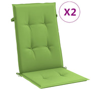 Coussins de chaise Vidaxl 2 st arrière haut 120x50x4 cm en tissu vert mélangé - afbeelding 2