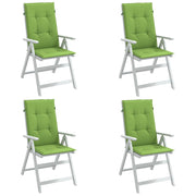 Coussins de chaise Vidaxl 4 ST High arrière 120x50x4 cm Tissu vert mélangé - afbeelding 1