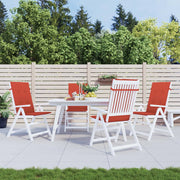 Coussins de chaise vidaxl 4 st arrière haut 120x50x4 cm tissu rouge mélangé - afbeelding 3