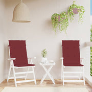 Coussins de chaise vidaxl 2 st arrière haut 120x50x4 cm de tissu vin mélangé rouge - afbeelding 3