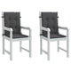 Coussins de chaise vidaxl 2 pcs bas dos 100x50x4 cm Tissu mixte anthracite