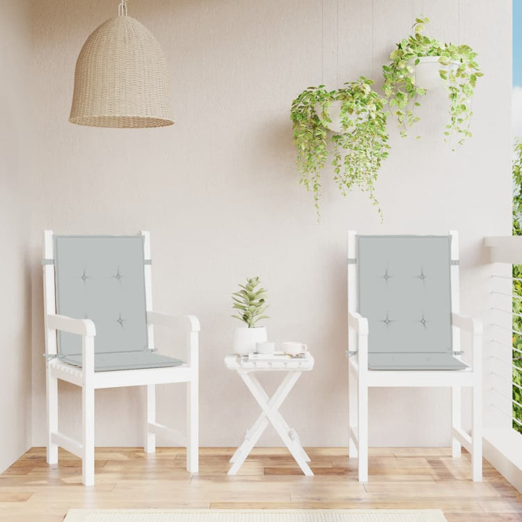 Coussins de chaise vidaxl 2 pcs bas arrière 100x50x4 cm gris clair
