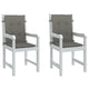 Coussins de chaise Vidaxl 2 ST Back Back 100x50x4 cm Gris foncé