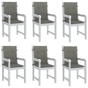 Coussins de chaise vidaxl 6 pcs basses bas 100x50x4 cm tissu gris foncé - afbeelding 1