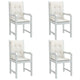 Coussins de chaise Vidaxl 4 pcs basses bas 100x50x4 cm de tissu mélangé