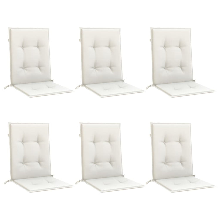 Coussins de chaise vidaxl 6 pcs basses bas 100x50x4 cm de tissu mélangé