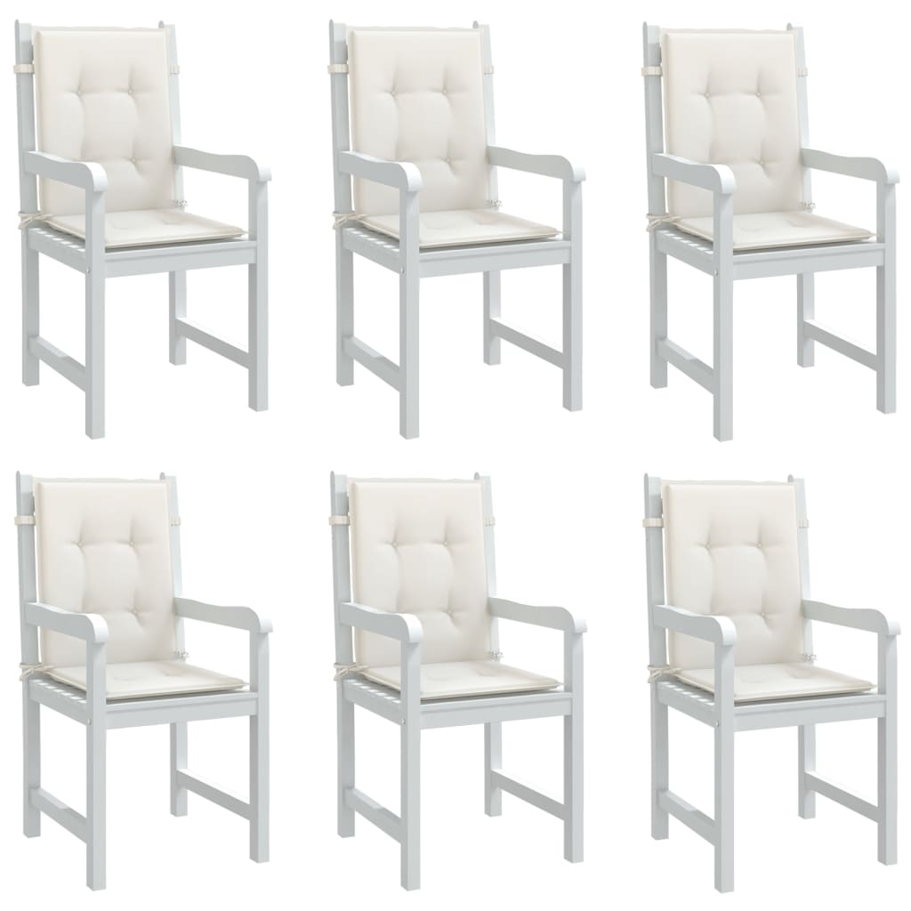 Coussins de chaise vidaxl 6 pcs basses bas 100x50x4 cm de tissu mélangé