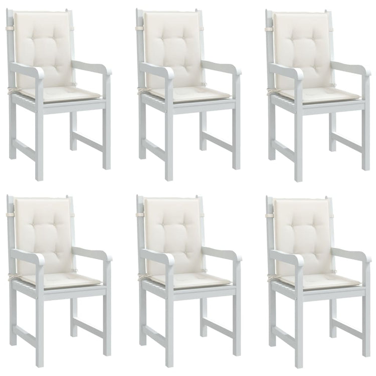 Coussins de chaise vidaxl 6 pcs basses bas 100x50x4 cm de tissu mélangé