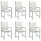 Coussins de chaise vidaxl 6 pcs basses bas 100x50x4 cm de tissu mélangé