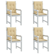 Coussins de chaise vidaxl 4 pcs bas arrière 100x50x4 cm en tissu mixte beige - afbeelding 1